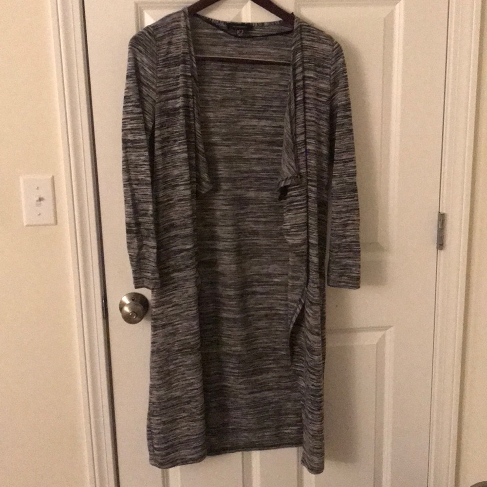 Gray black cardigan